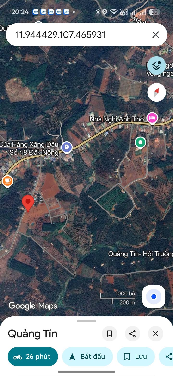 Bán đất 670m² mặt đường bê tông, gần QL14 Bàu Bàng - 500 triệu