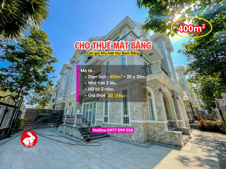 Cho Thuê Biệt Thự Góc 400m² Phố Bạch Đằng - Sẵn Sàng Kinh Doanh/Ở