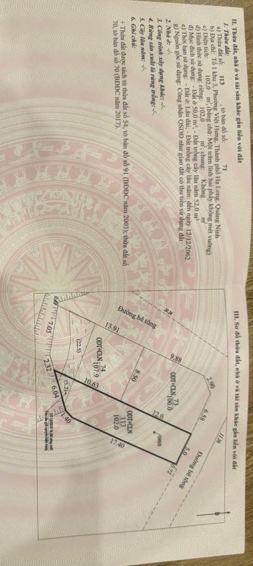 Bán Đất Long Biên 102m² Ngõ 41 Việt Hưng - Ô tô tận cửa, Giá hơn 900 triệu