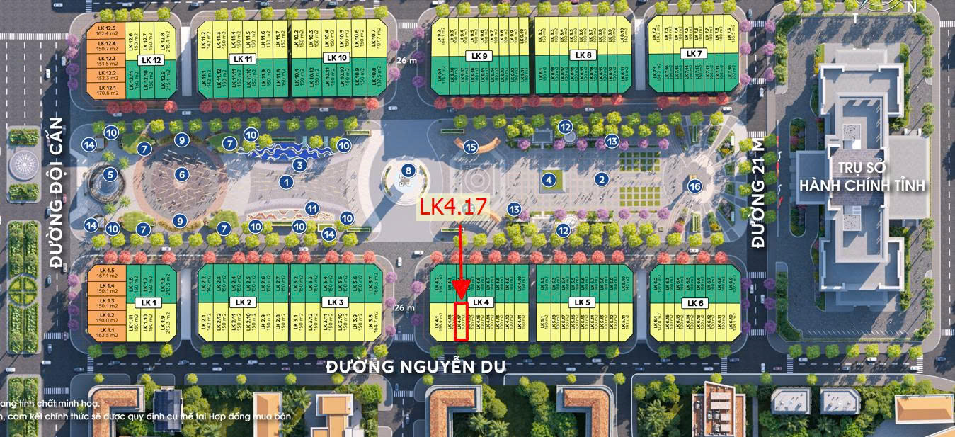 Shophouse Center Square Thái Nguyên 100m², 6 Tầng - Kinh Doanh Đắc Lộc