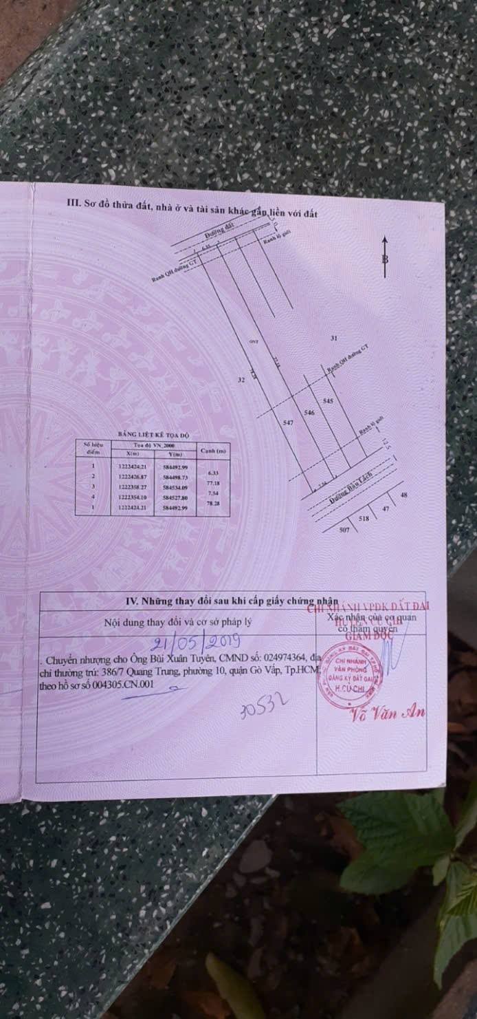 Đất Củ Chi Mặt Tiền Bàu Lách 1447m² - Sổ Đỏ Riêng, Giá Tốt