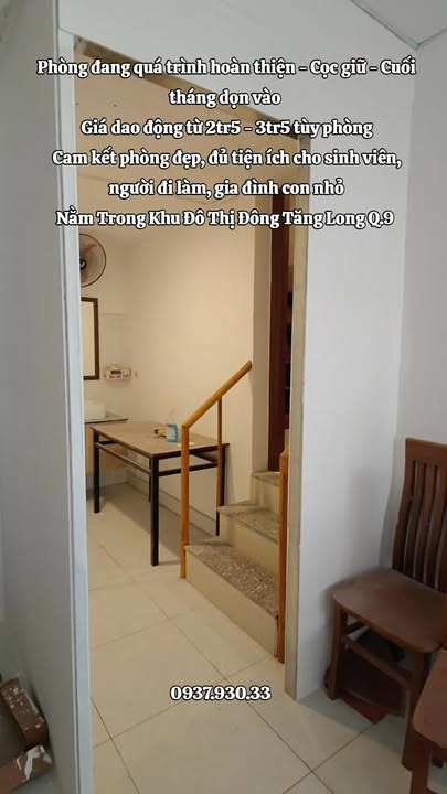 Cho thuê phòng mới Khu đô thị Đông Tăng Long, Q7 - Giá chỉ 2.5-3.5 triệu