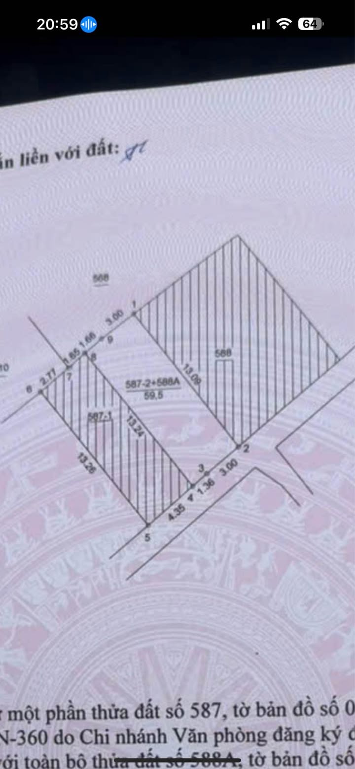 Đất Dương Nội Hà Đông 59m², Sổ đỏ chính chủ