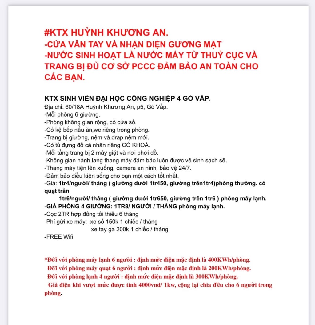Ký túc xá Gò Vấp - Sẵn sàng ở ngay, giá chỉ từ 1.4 triệu/tháng