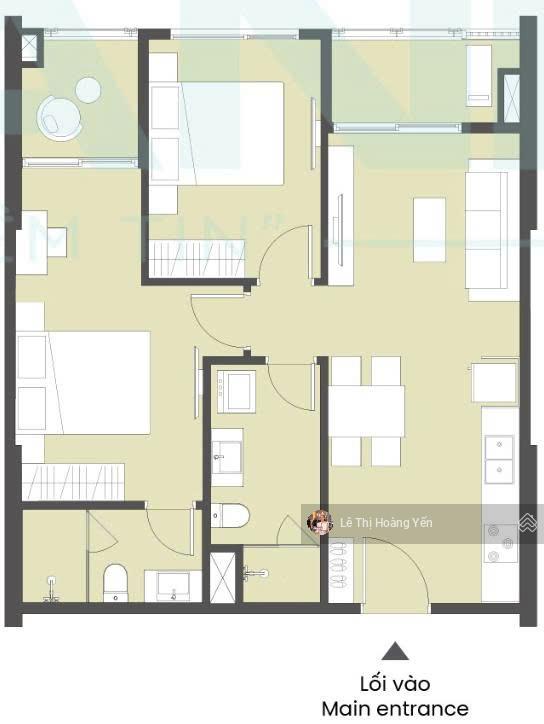 Masteri Grand Coast: Căn 2PN 71.6m² view hồ tạo sóng - Giá tốt nhất Hưng Yên