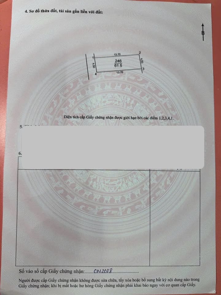 Bán đất Đông Anh 61.5m² sổ đỏ chính chủ - Ngõ thông ô tô, gần Vinhomes Cổ Loa