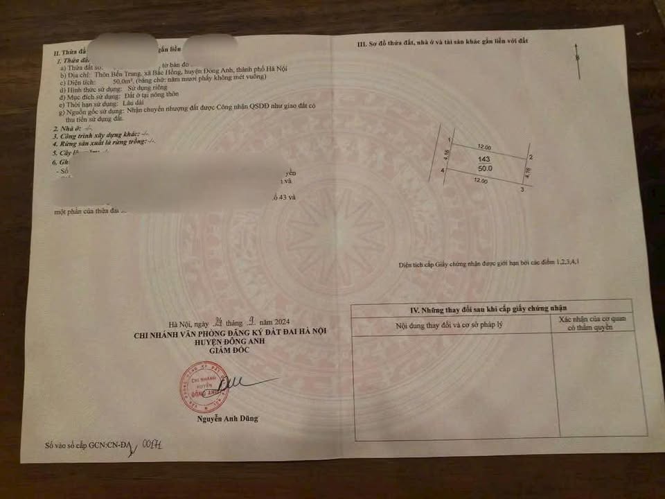 Bán đất Bắc Hồng 50m² giá 3 tỷ - Sổ đỏ chính chủ, ô tô vào nhà