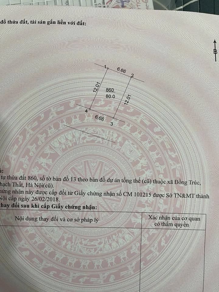 Đất nền Thạch Thất 80m² - Sổ đỏ vuông vắn, ô tô vào tận nơi!