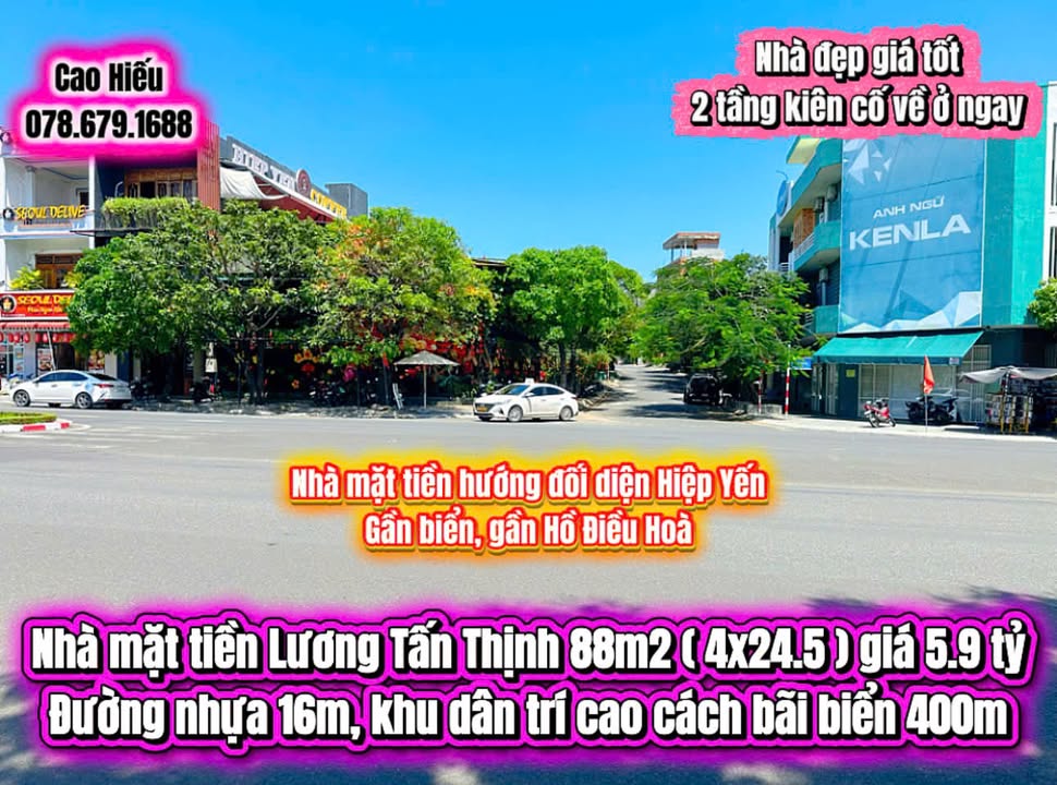 Nhà Mặt Tiền Lương Tấn Thịnh 88m² - Sổ Hồng Riêng, Gần Biển Tuy Hòa