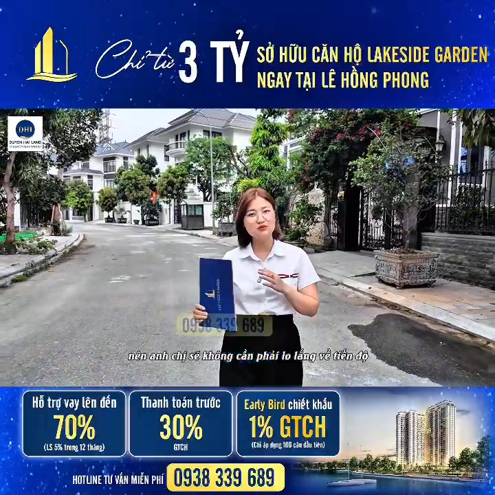 Căn hộ Dual Key Lakeside Garden Hải Phòng - 115m² - Đầu tư 2 trong 1
