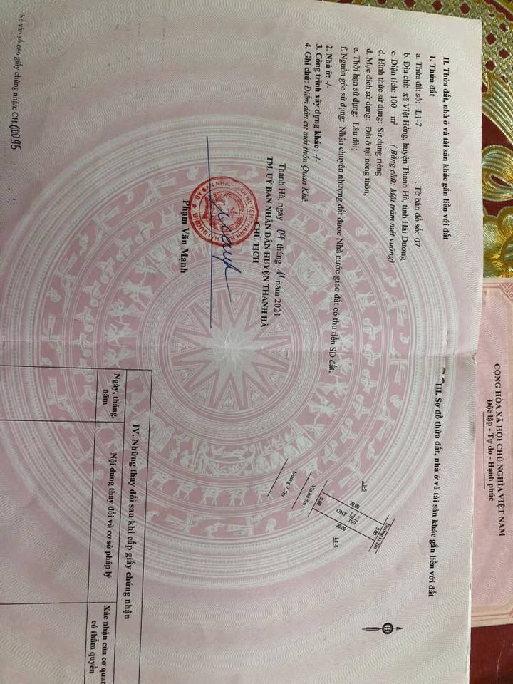 Bán 2 Lô Liền Kề 100m² Trục 390 Việt Hồng, TP Hải Dương - Giá 2.8 Tỷ