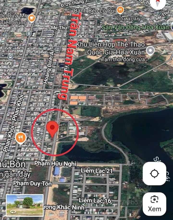 Đất nền mặt tiền Trần Nam Trung, Hòa Xuân 200m² - Kinh doanh đắc lợi