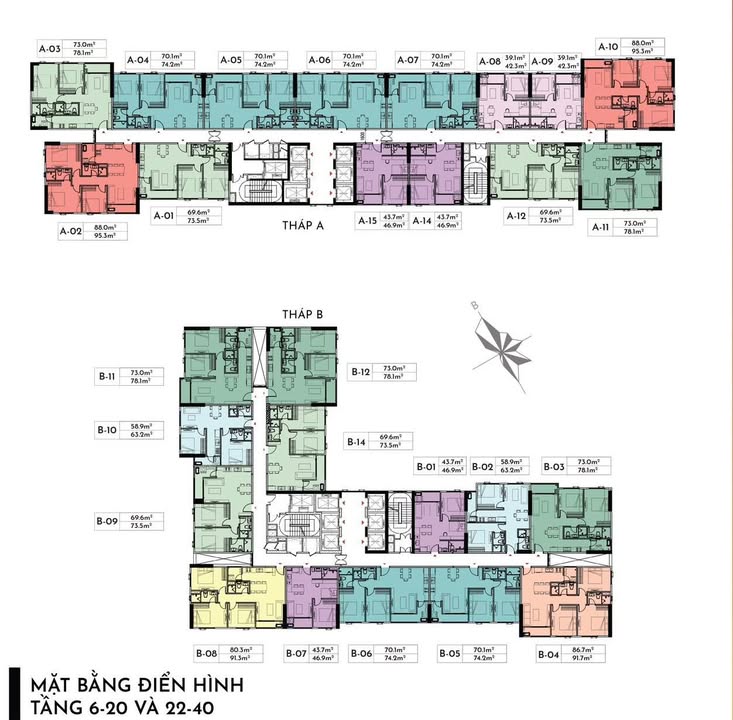 Căn hộ 2PN A&T Sky Garden 73m² - Giá 2.48 Tỷ - View Hồ Gươm Xanh