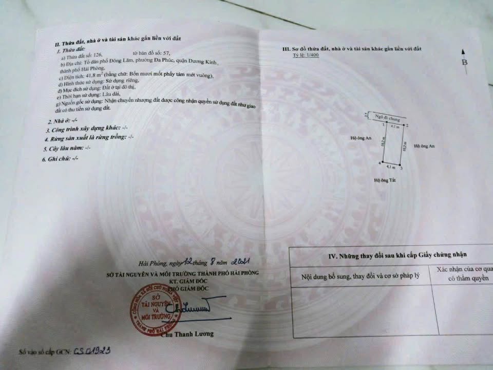 Đất Nền 41.8m² Ngõ Rộng 2.7m Phạm Hải Đông, Dương Kinh - Giá 1.3 Tỷ