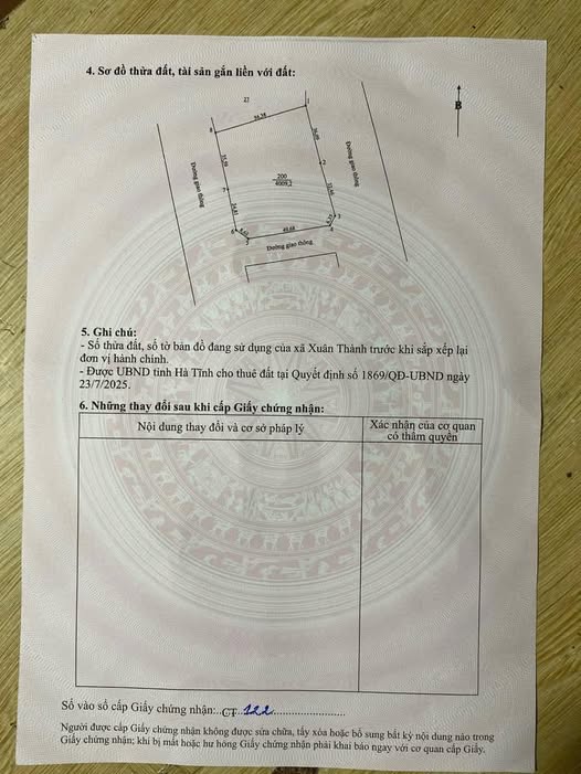 Đất Thương Mại Dịch Vụ 4000m² Mặt Tiền Đắc Địa - Xuân Thành, Hà Tĩnh