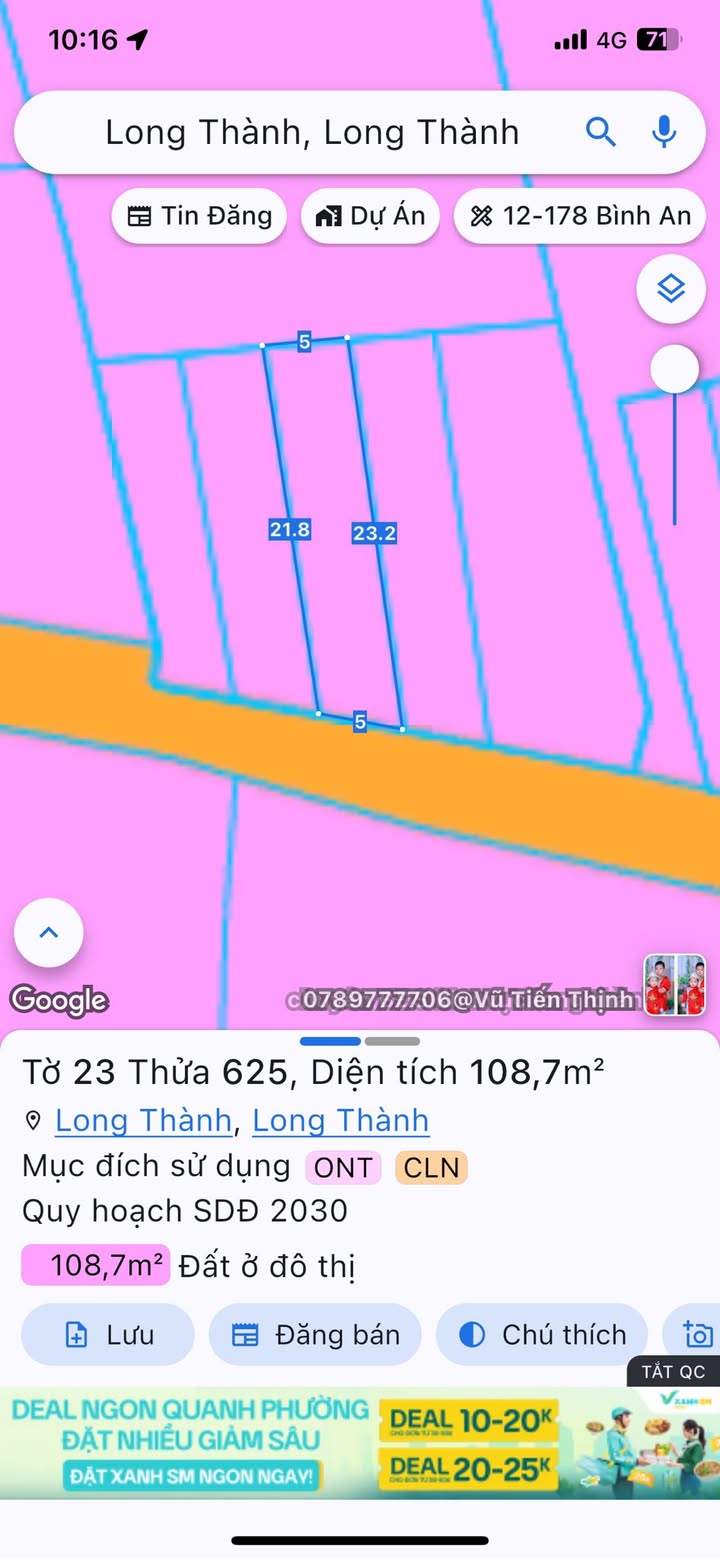 Đất thổ cư Long Thành 115m² sổ đỏ - Giá đầu tư 2.x tỷ