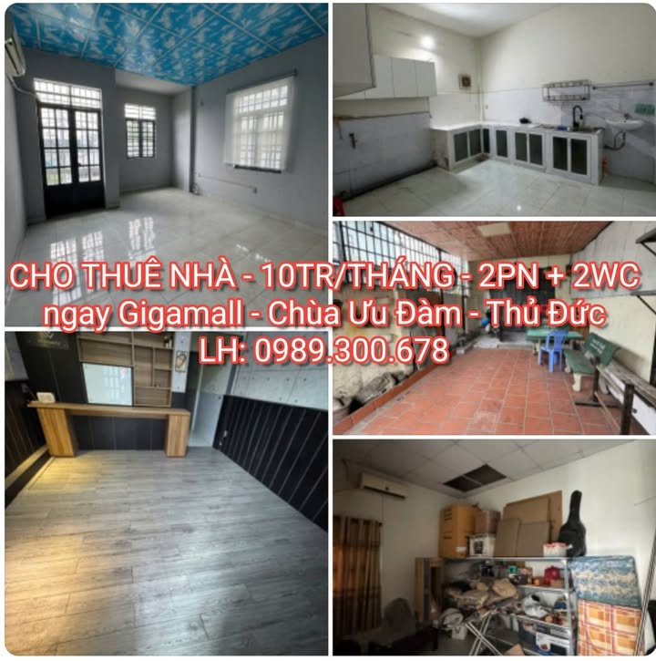 Cho thuê nhà 74m² đường ô tô, P. Chùa Ưu Đàm, TP. Thủ Đức - 10 Triệu/tháng