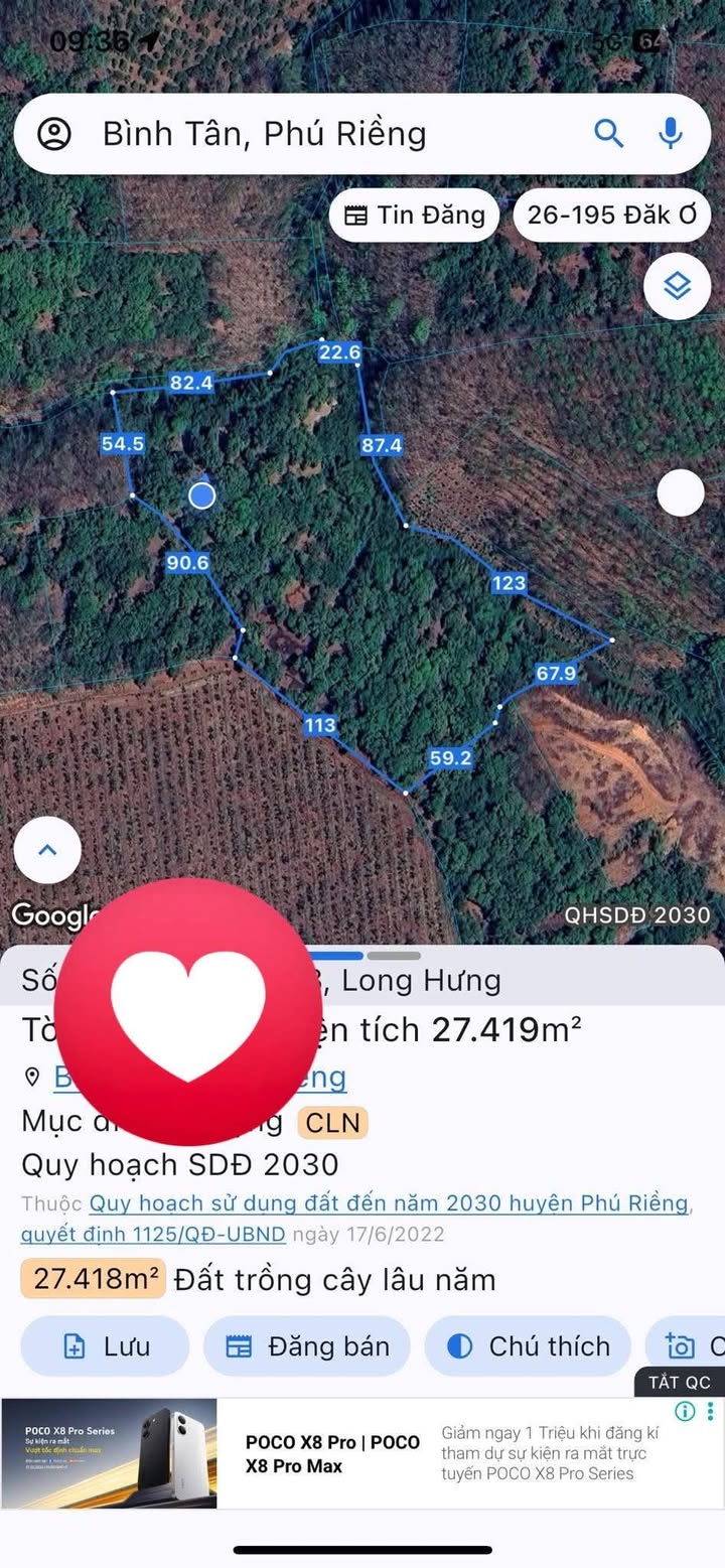 Đất Đỏ Bình Phước - 27.000m² Điều Già, Suối Nước Quanh Năm, Sổ Hồng