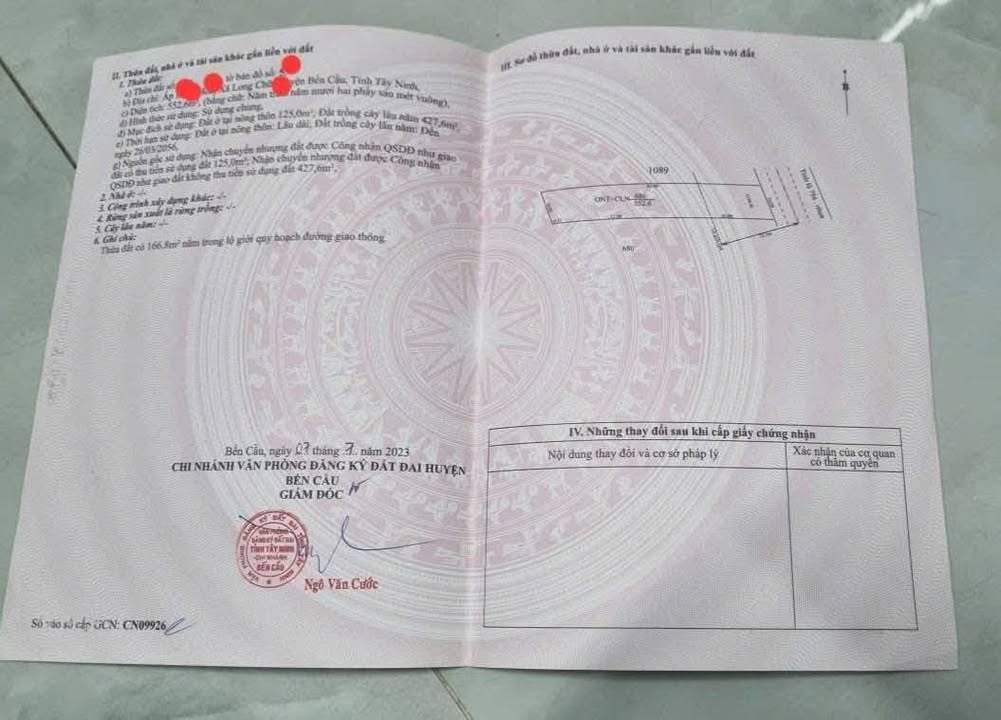 Đất Mặt Tiền Tỉnh Lộ 786, Bến Cầu, Tây Ninh - 600m², Sẵn Sàng Đầu Tư