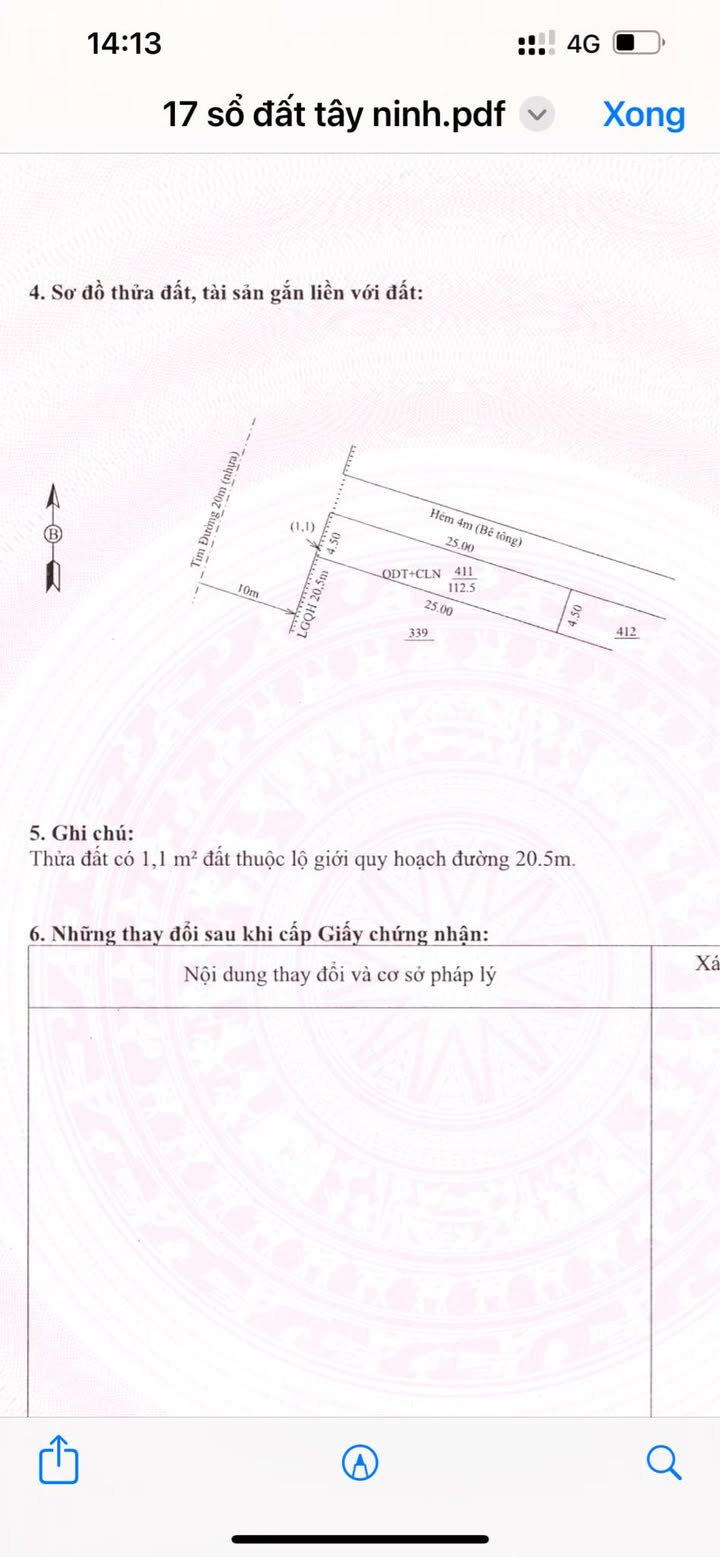 Đất Mặt Tiền Đường Trường Tây, Hòa Thành - 112.5m² - 11.25 Tỷ - Chính Chủ
