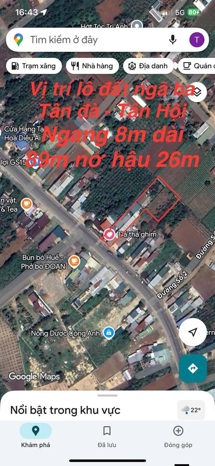 Đất Mặt Tiền ĐT 724 Đức Trọng - 1300m² Nở Hậu, Giá 5.4 Tỷ