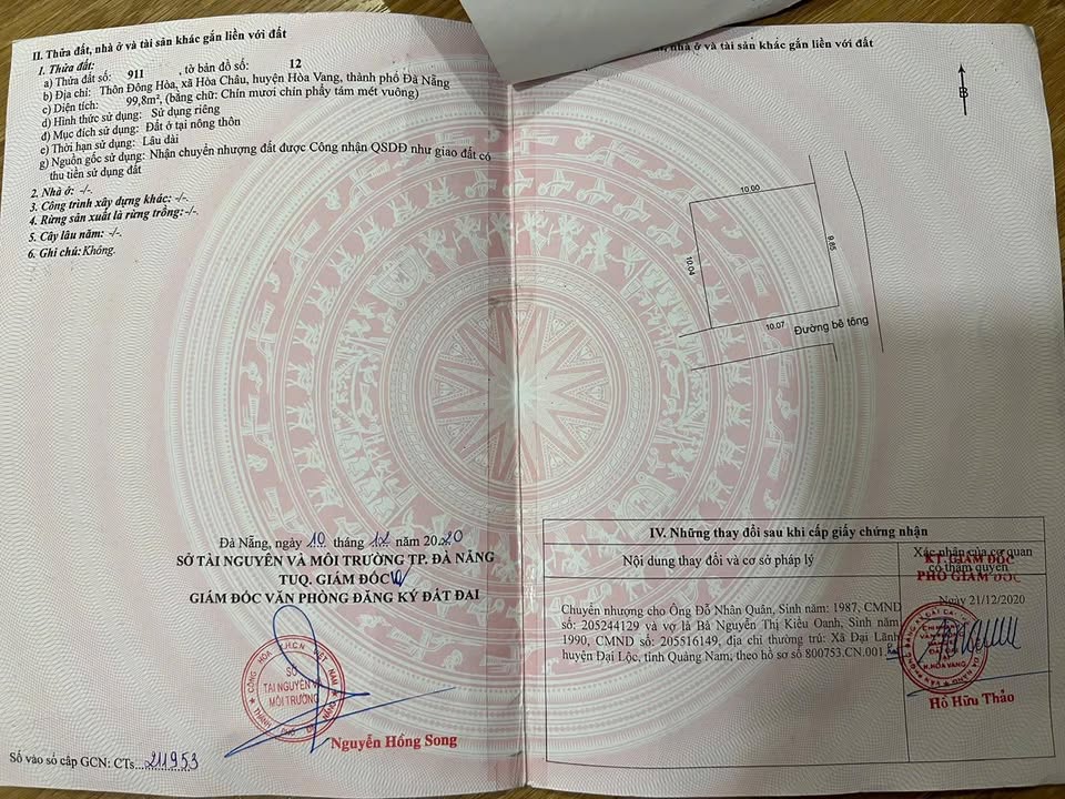 Đất Nền 100m² Mặt Kiệt Ô Tô Hòa Xuân - Sổ Đỏ Sẵn Sàng