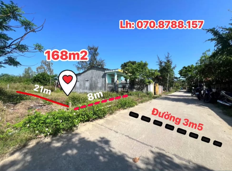 Đất nền Điện Nam Trung 168m² (8x21m) - Sổ đỏ chính chủ, gần Hội An