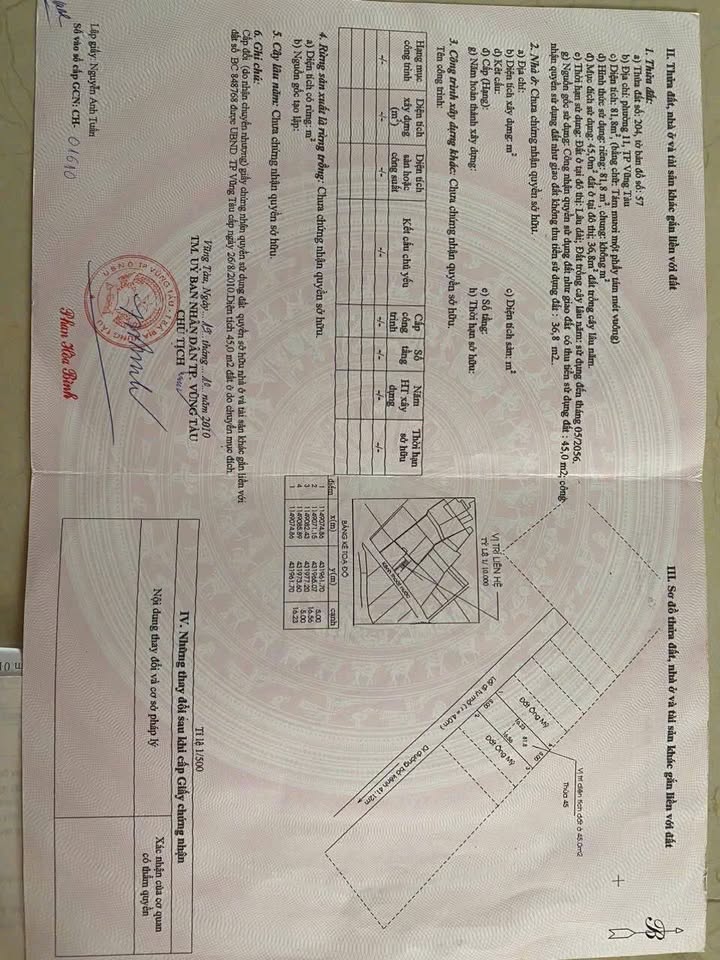 Bán đất 81.8m² gần Bệnh viện VT, Long Đất - Sổ đỏ sẵn sàng