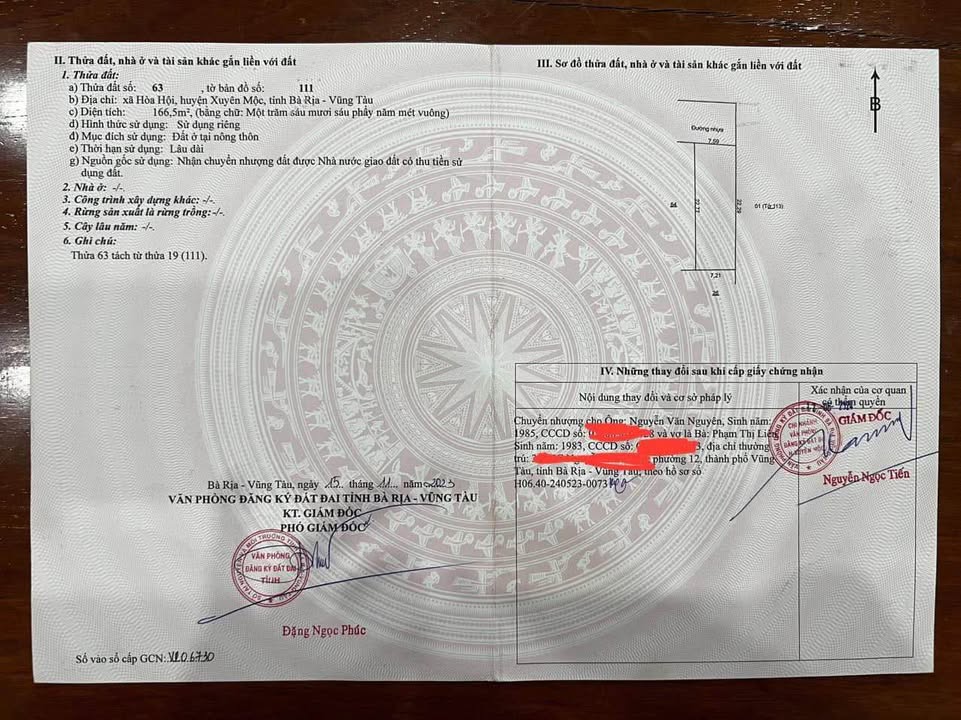 Bán Đất 166m² Xã Hòa Hội, Bà Rịa - Vũng Tàu - Full Thổ Cư, Giá 680 Triệu