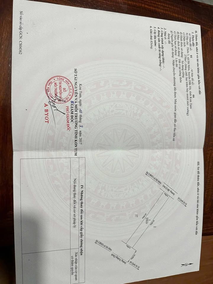 Đất nền full thổ cư 270m² đường Trường Chinh, Sa Thầy, Kon Tum - Giá tốt