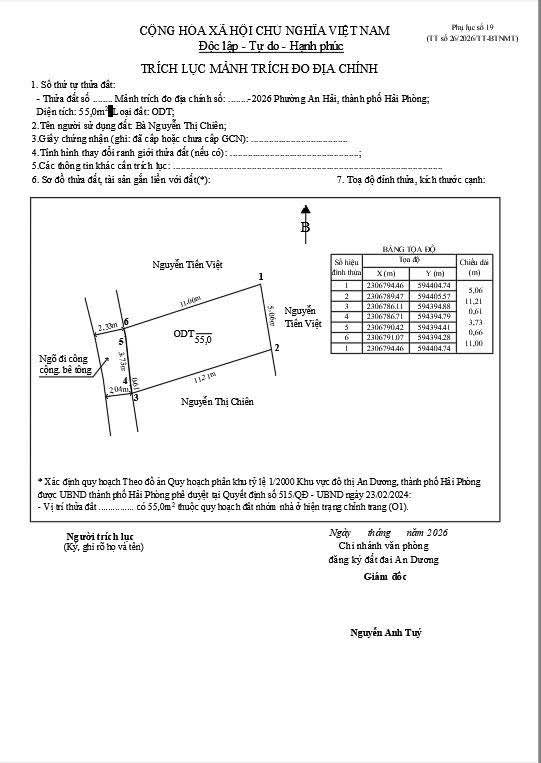 Bán Đất An Dương 1 Hải Phòng 2.55 Tỷ - Sổ Đỏ Vuông Vắn, Diện Tích Rộng