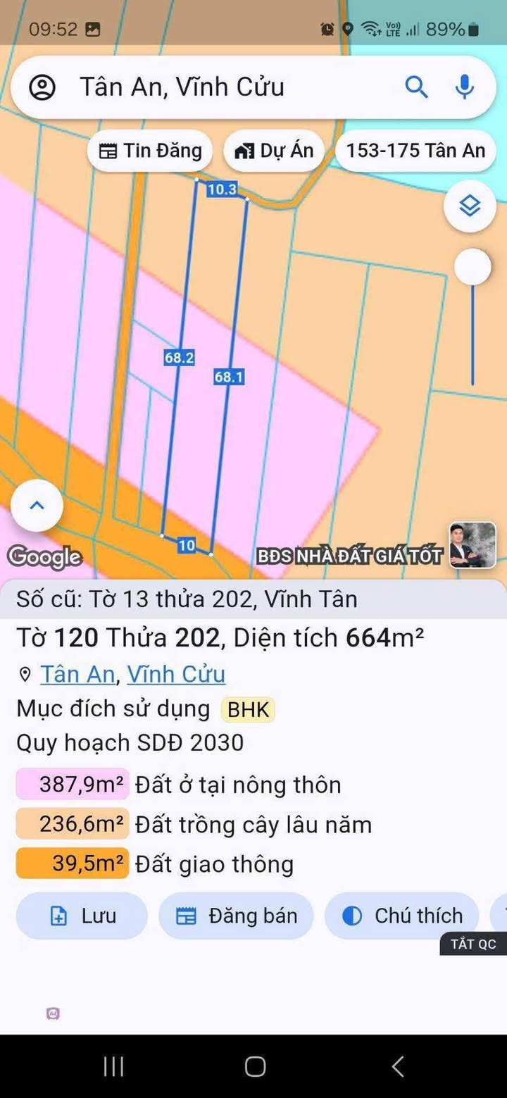 Bán Đất Vĩnh Tân, Đồng Nai - 660m² Mặt Tiền Đường Ô Tô, Giá 1.45 Tỷ