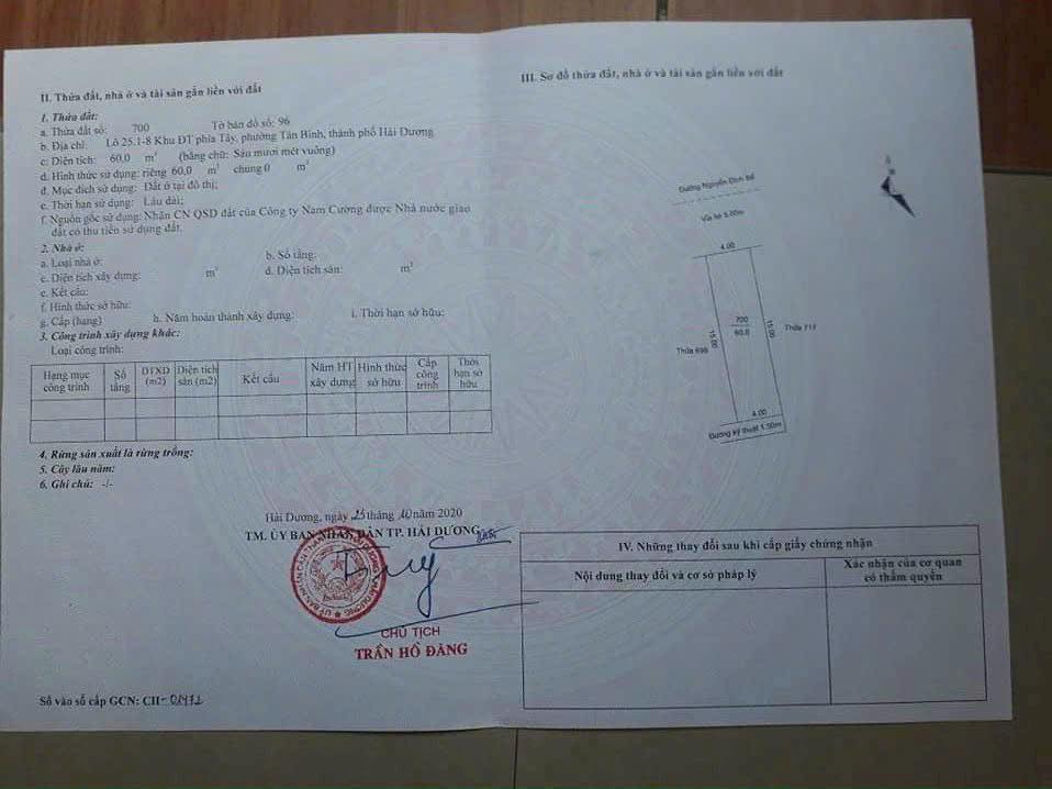 Đất nền KĐT An Phú, Hải Dương - 60m² mặt tiền Nguyễn Đình Bể, hướng Bắc - Giá tốt