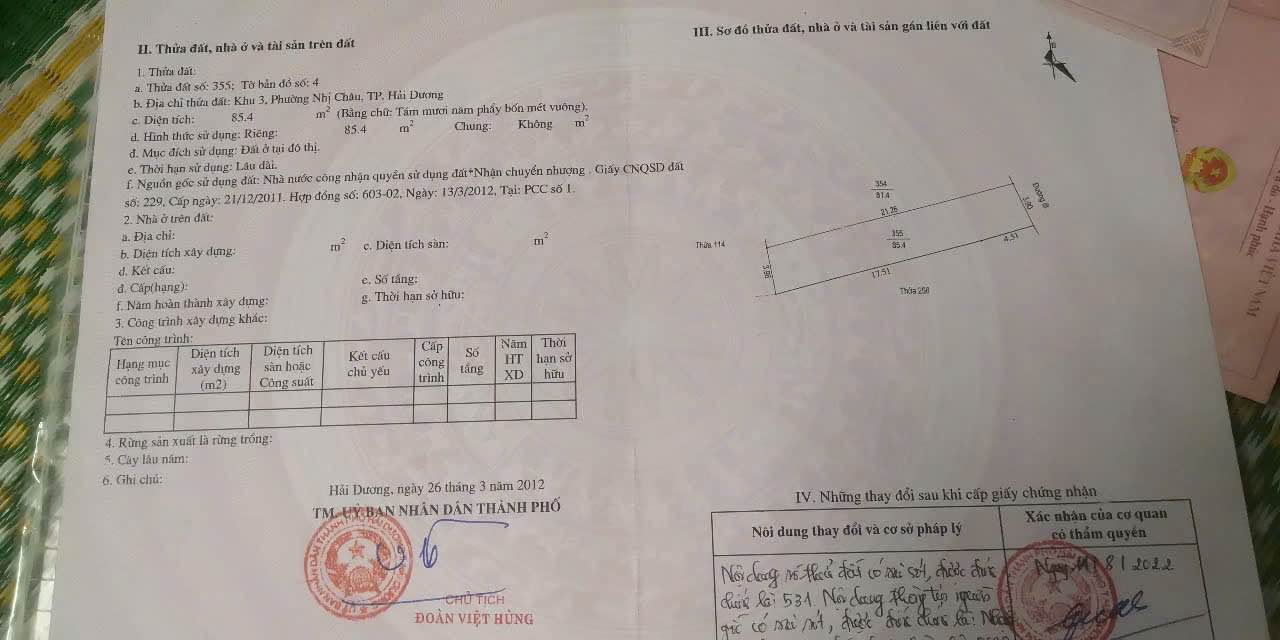 Đất nền 85.4m² Phan Chu Trinh, TP. Hải Dương - Đường 3 ô tô, Sổ đỏ