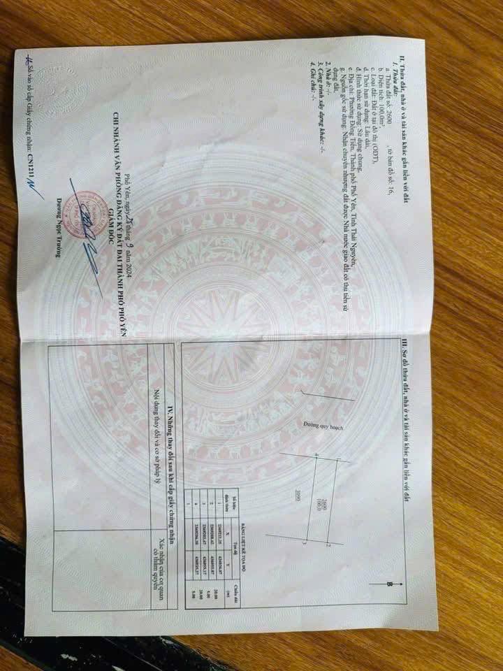 Đất nền Phường Vạn Xuân, Phổ Yên 100m² - Sổ đỏ sẵn, giá chỉ 1.9 tỷ