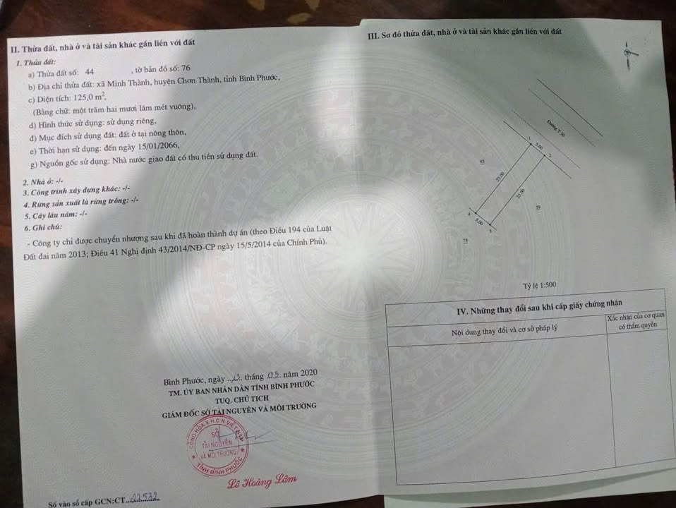 Đất nền Becamex Chơn Thành 125m² Sổ hồng sẵn - Giá 860 triệu