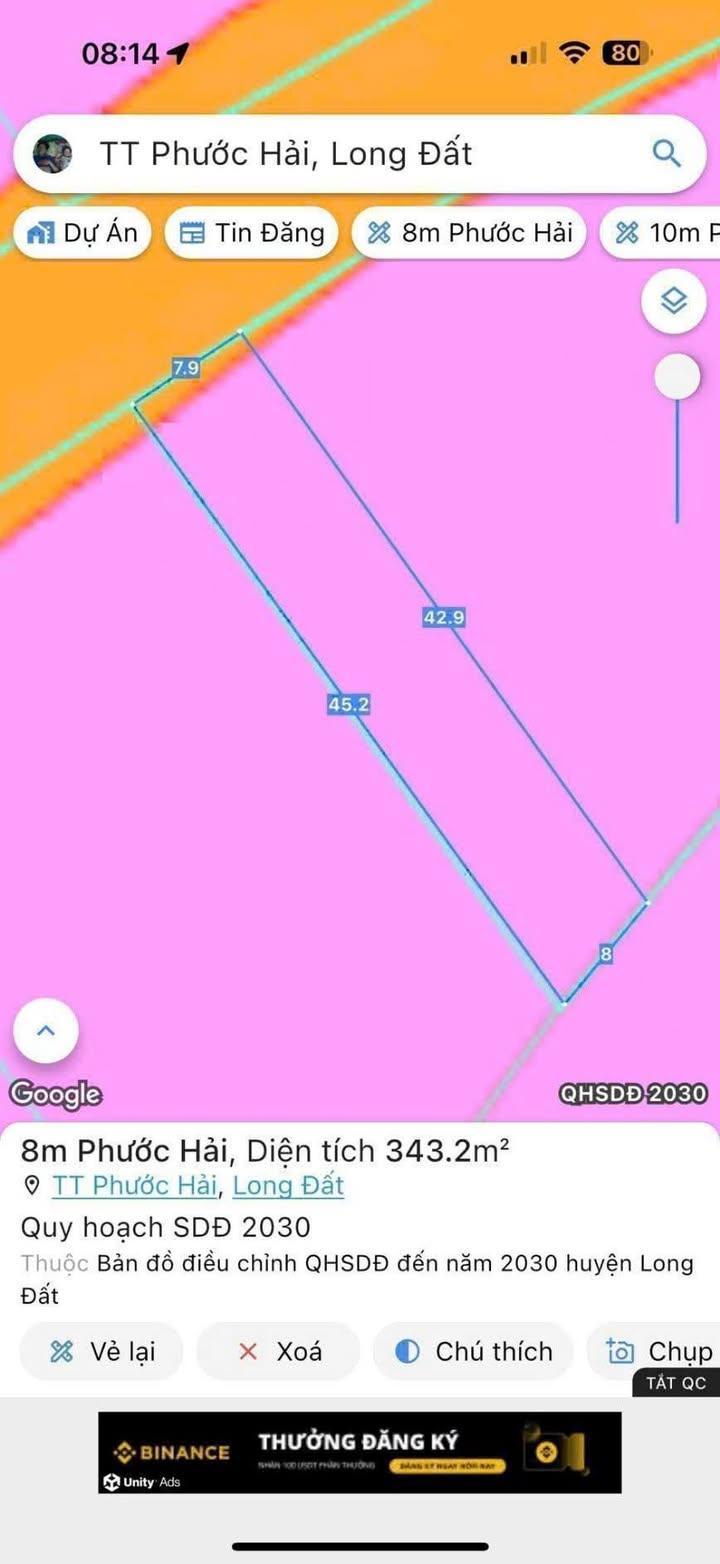 Đất nền view núi 345m² tại Long Mỹ, Đất Đỏ - Sổ hồng sẵn sàng, giá chỉ 2.2 tỷ