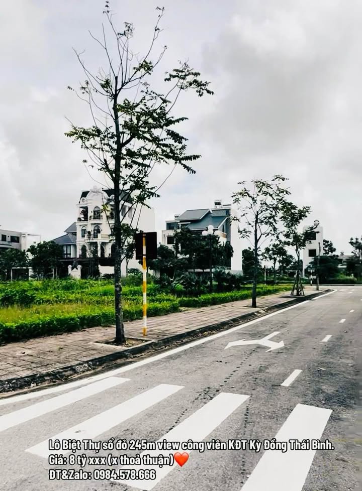 Bán Đất Biệt Thự Góc Đắc Địa KĐT Dragon City, Thái Bình - 245m²