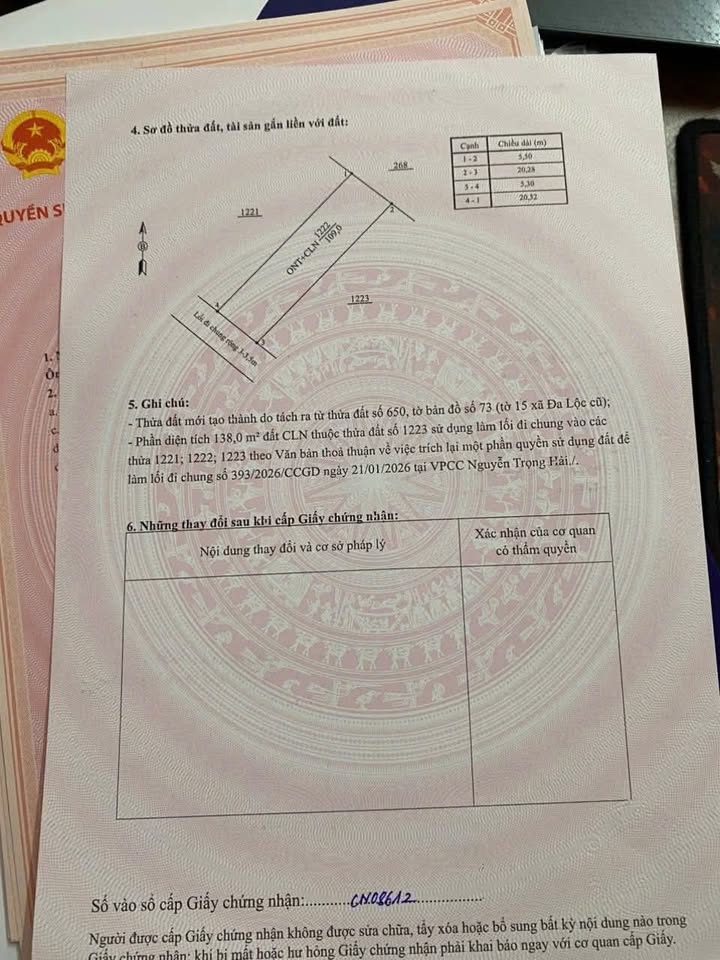 Bán đất Thành phố Thanh Hóa 110m² - Sổ đỏ thổ cư, đường bê tông 3.5m