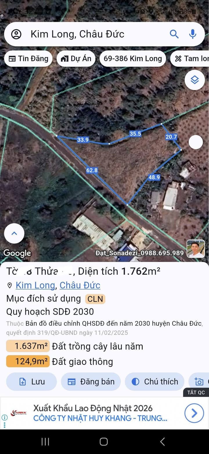 Bán Đất Vườn 1700m² Mặt Tiền Đường Nhựa - Quận 1, TP.HCM - Giá Đầu Tư 1.58 Tỷ