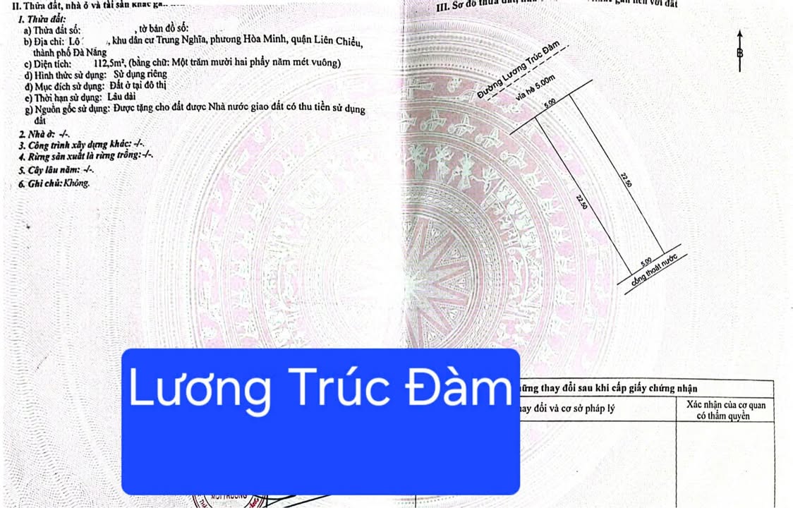 Đất Vàng Mặt Tiền 10.5m Lương Trúc Đàm, Đà Nẵng - 225m² Đối Diện Bến Xe Trung Tâm