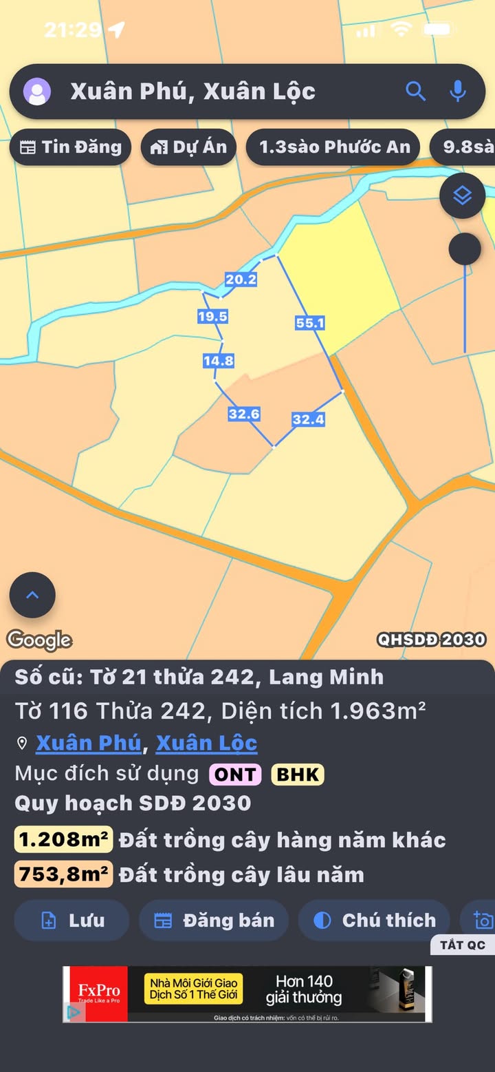 Bán Đất Vườn Xuân Lộc Đồng Nai 2583m² - Sổ Hồng Thổ Cư Sẵn Sàng