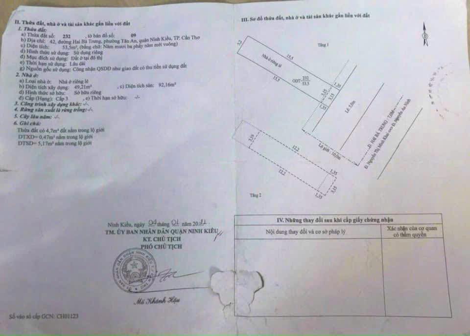 Nhà Mặt Tiền Hai Bà Trưng, Cần Thơ - 53m² View Bến Ninh Kiều, Giá 12 Tỷ