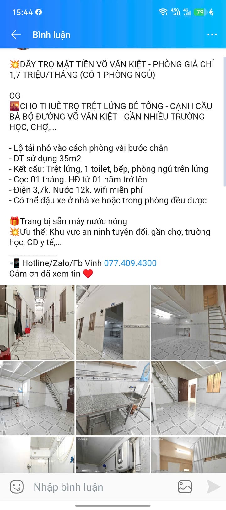 Phòng Trọ Cạnh Cầu Bà Bộ Võ Văn Kiệt, Cần Thơ - Chỉ 1.5 Triệu/Tháng