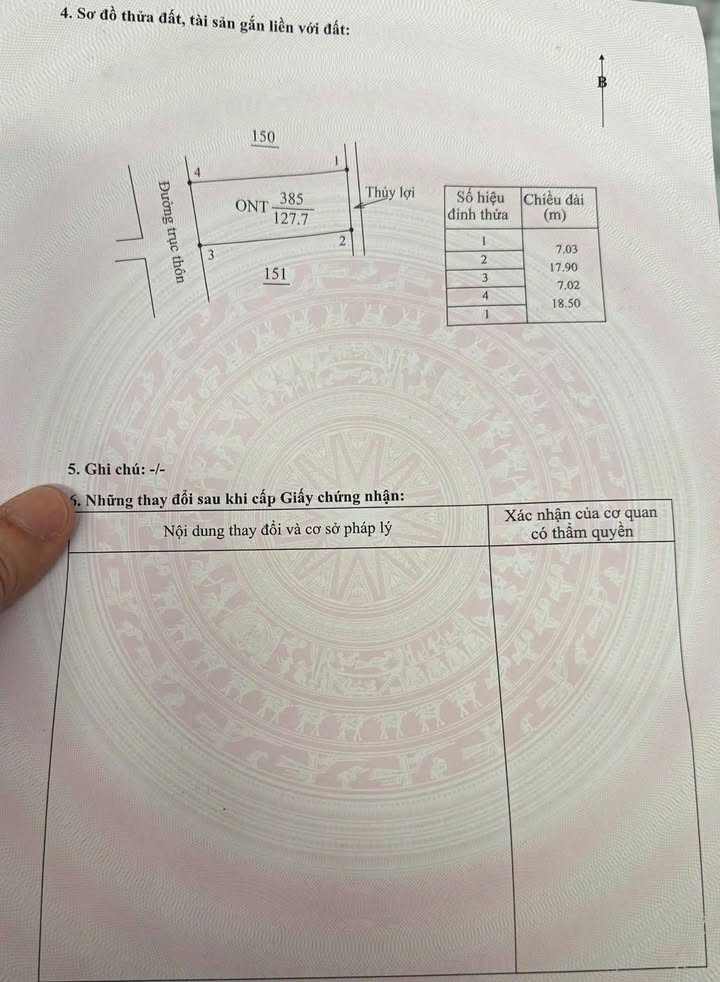 Đất nền Đông Trà, Tiền Hải 127m² - Sổ đỏ sẵn, ô tô vào tận nơi