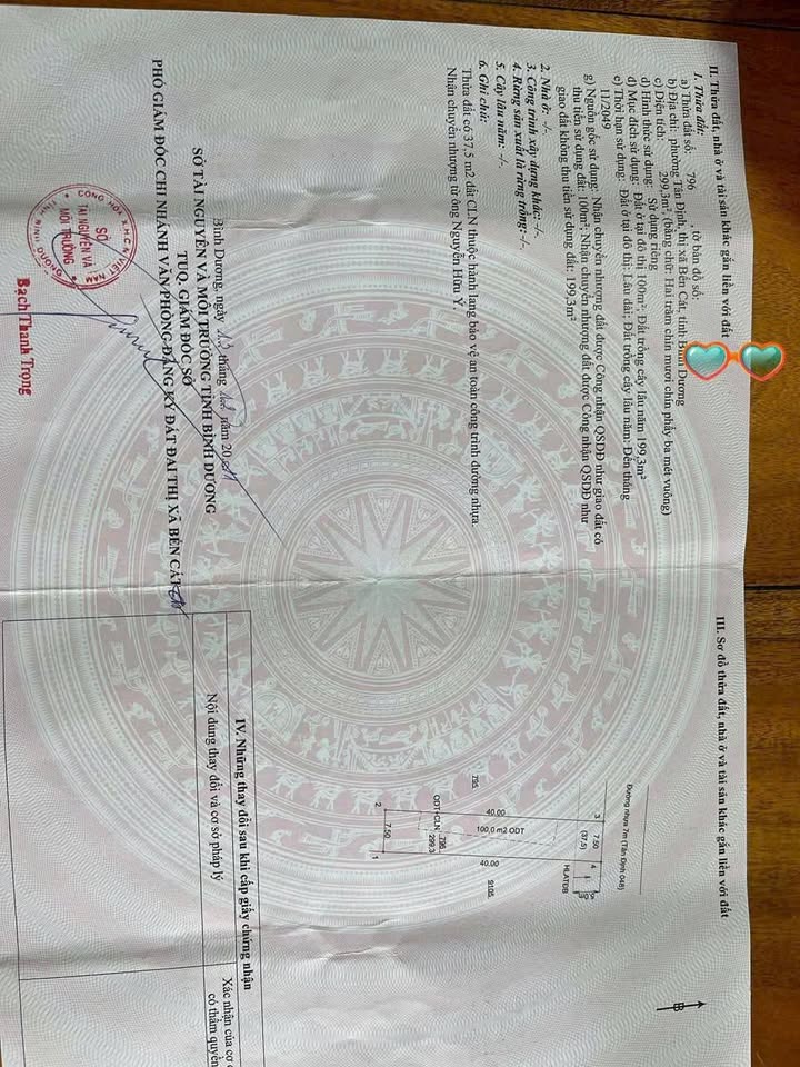 Đất thổ cư 300m² TP Bến Cát - 2 Tỷ, Cách Ngã 6 Bến Cát 200m