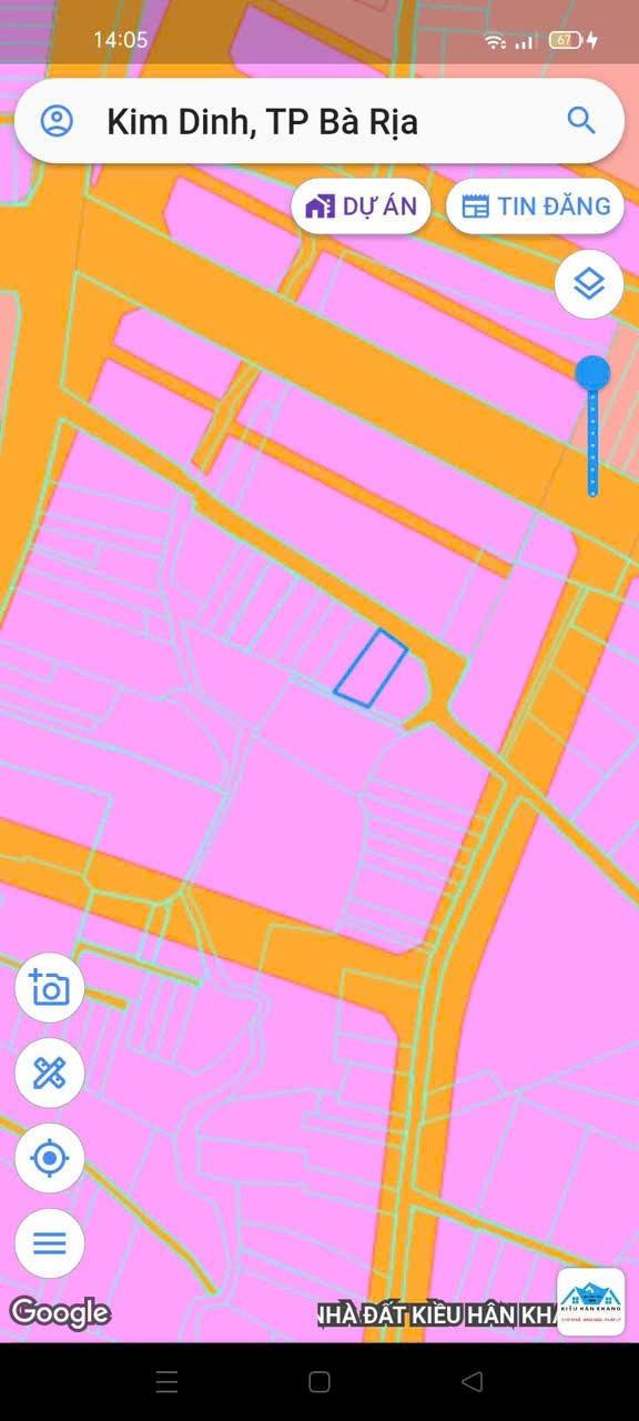 Đất thổ cư 209m² Kim Dinh, Bà Rịa - Sổ hồng riêng, 2 mặt tiền 3.2 tỷ