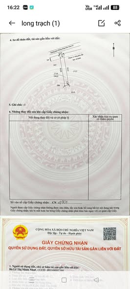 Đất Nền Long Trạch Cần Đước 194m² - Sổ Hồng Sẵn Sàng