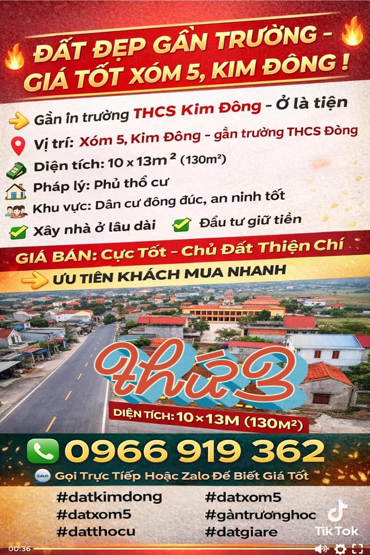 Bán Đất Kim Đông 130m² Phủ Thổ Cư - Sẵn Sàng Xây Nhà Ở Ngay