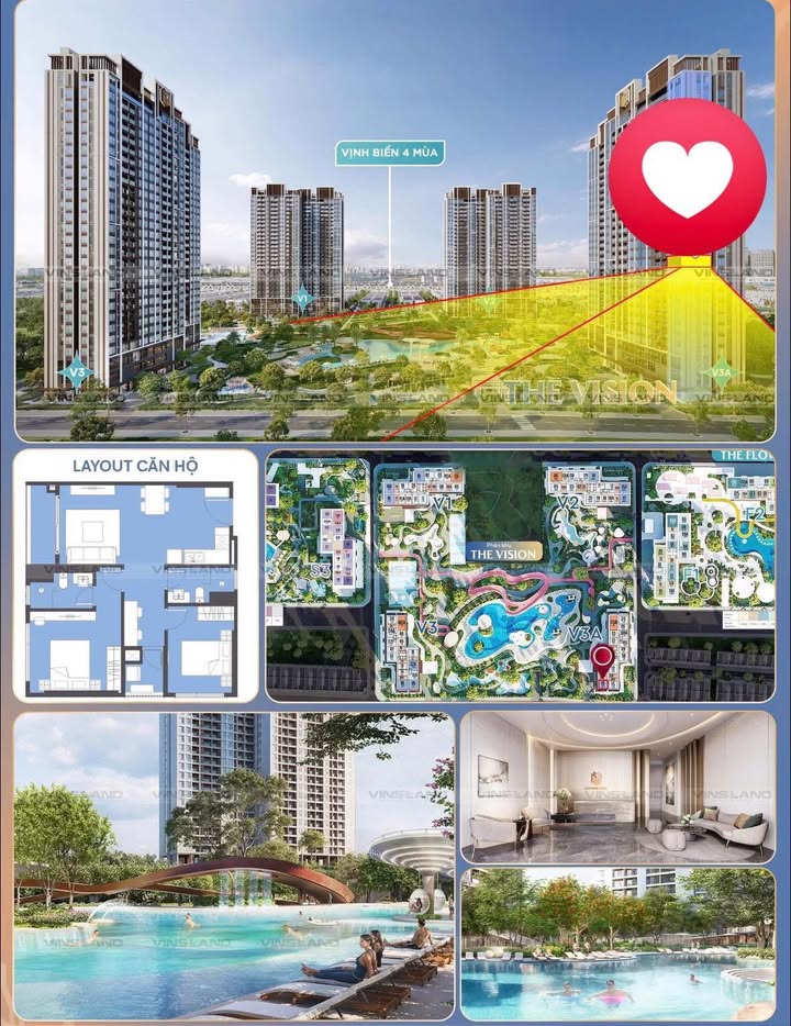 Bán Căn hộ 2PN+ Vinhomes Ocean Park 3 66.6m² - View Hồ Bơi, Sổ Hồng Lâu Dài